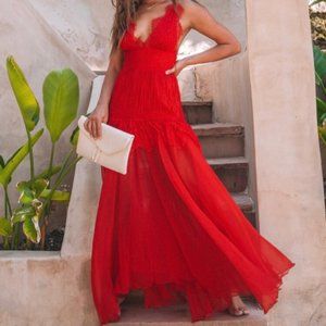 Vici Collection Lace Chiffon Enchanted Evening Dress